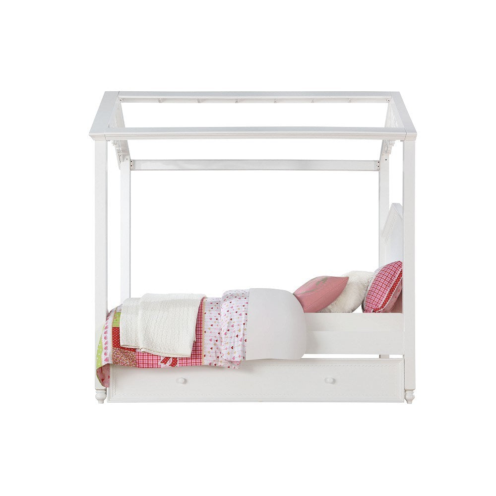 acme rapunzel twin bed, white