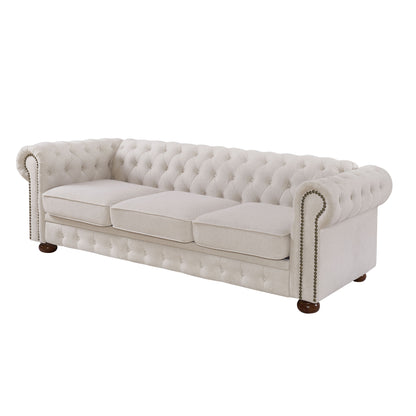 Zara Chesterfield Sofa Beige