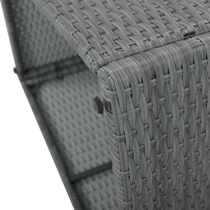 10-Piece Outdoor Sectional Half Round Patio Rattan Sofa Set, Light Gray