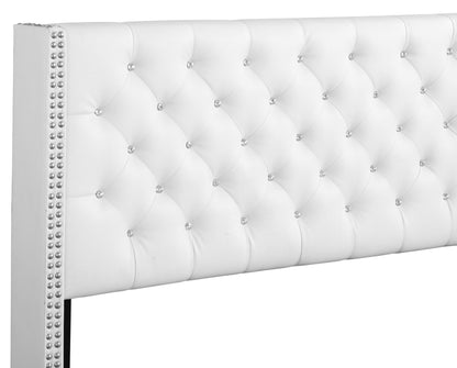 Julie Upholstered Bed , White