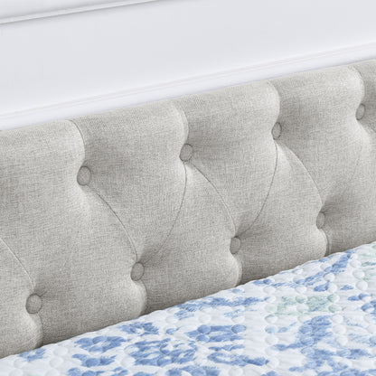 Upholstered Tufted Daybed Sofa bed  with Drawers, Beige