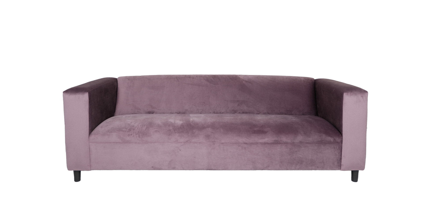 ava velvet sofa, lavender