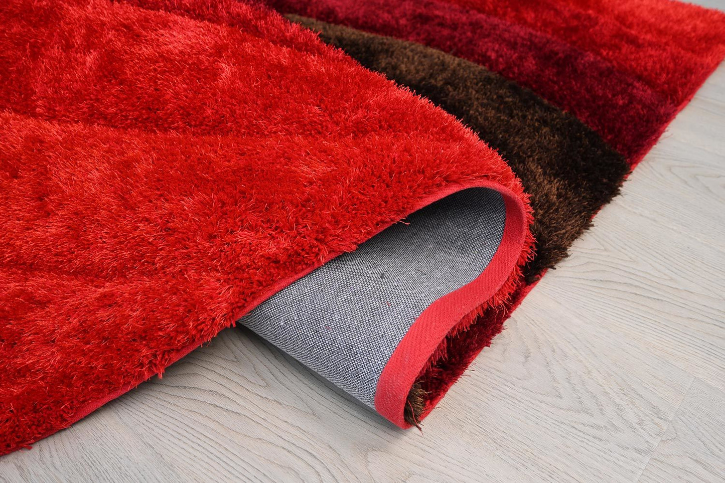 nina 3d red shag rug