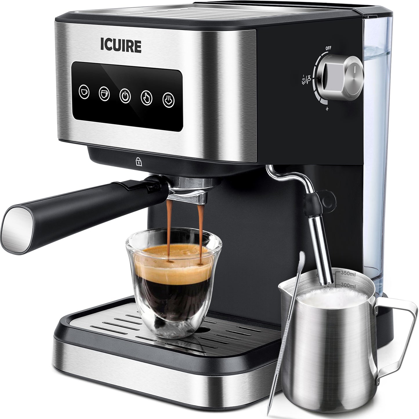 espresso machine with milk frother