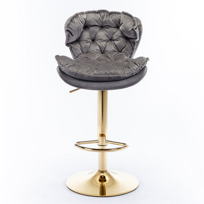 Swivel Bar Stools Set of 2, Grey