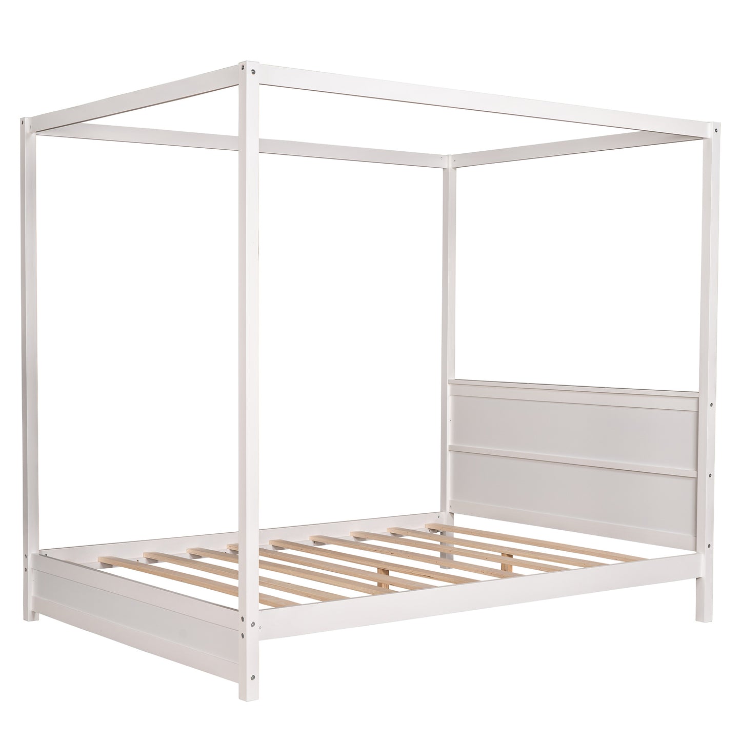 modern canopy platform bed with headboard