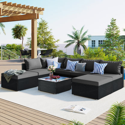 8-Pieces Outdoor Patio Furniture Sets