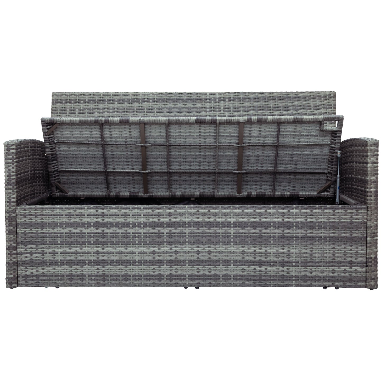 5-piece outdoor uv-resistant patio sofa set with storage bench