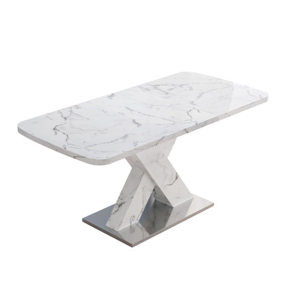 Lux Extendable Marble Square Dining Table
