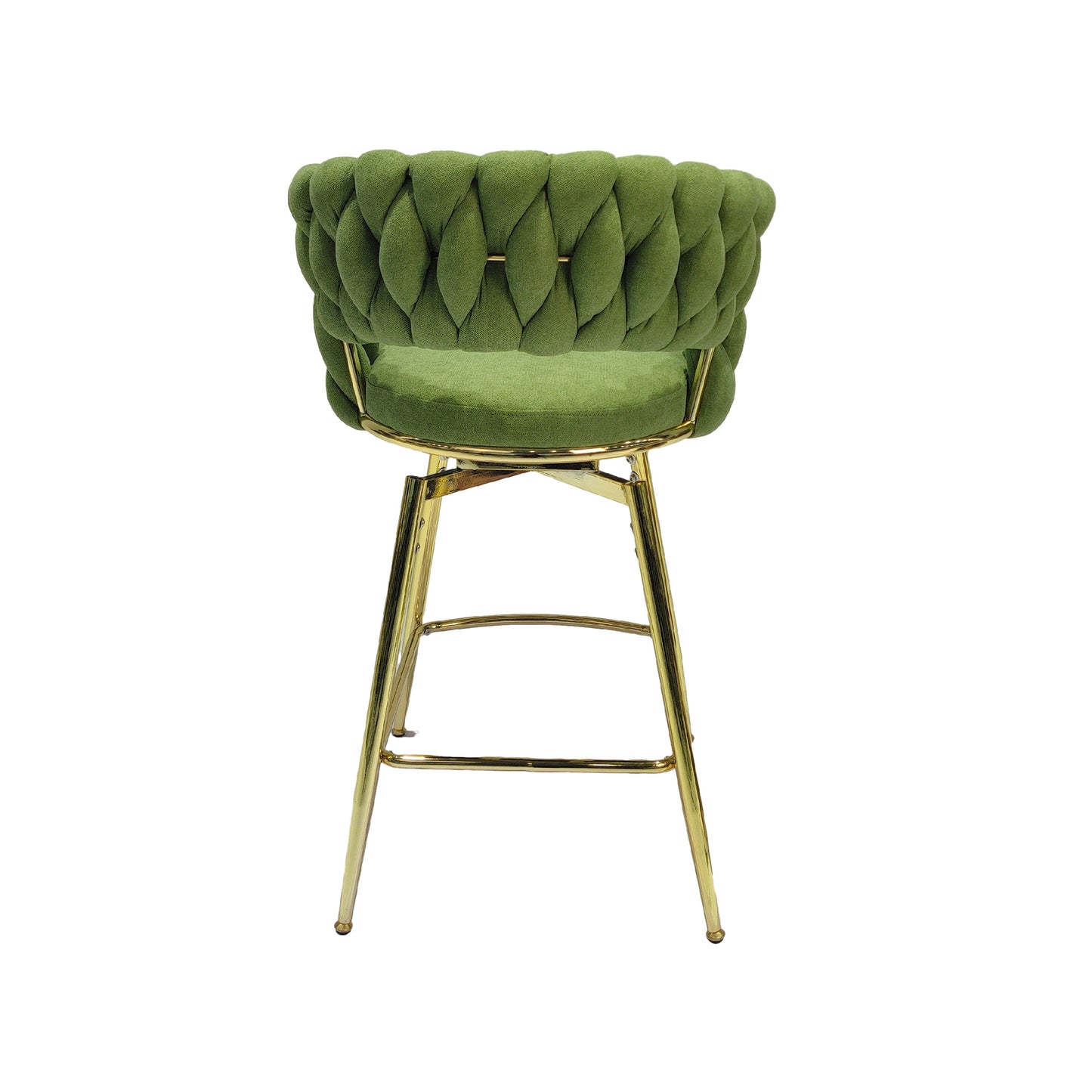 bar chair linen woven bar stool set of 4, green