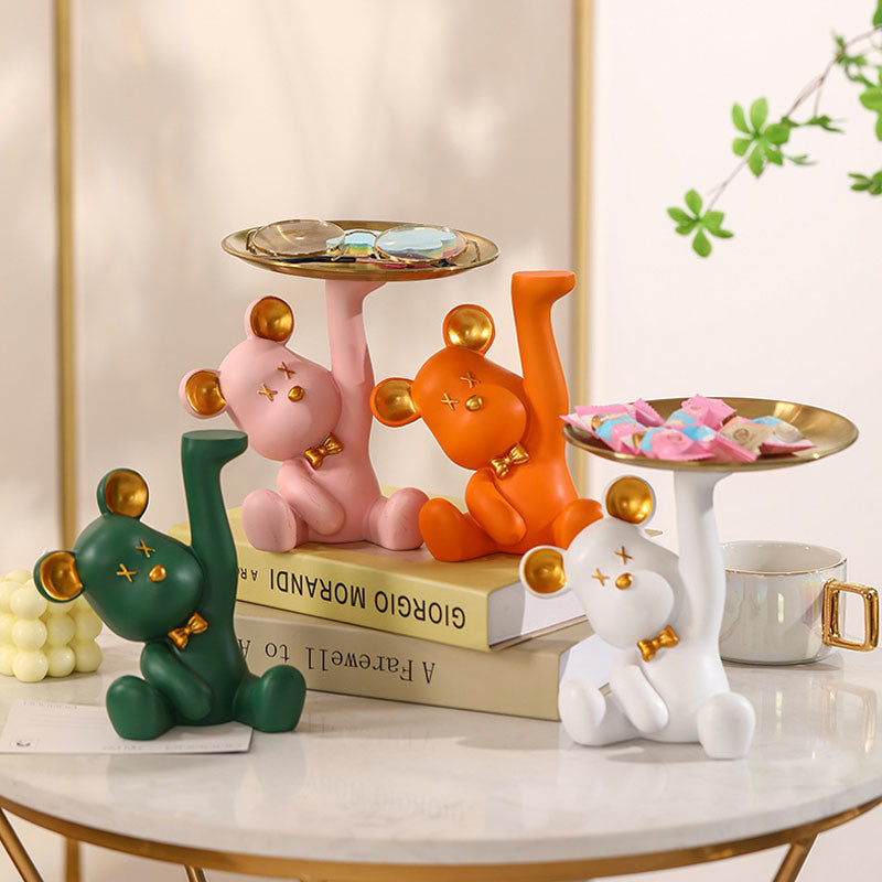 northeuins resin bear tray keys receiver