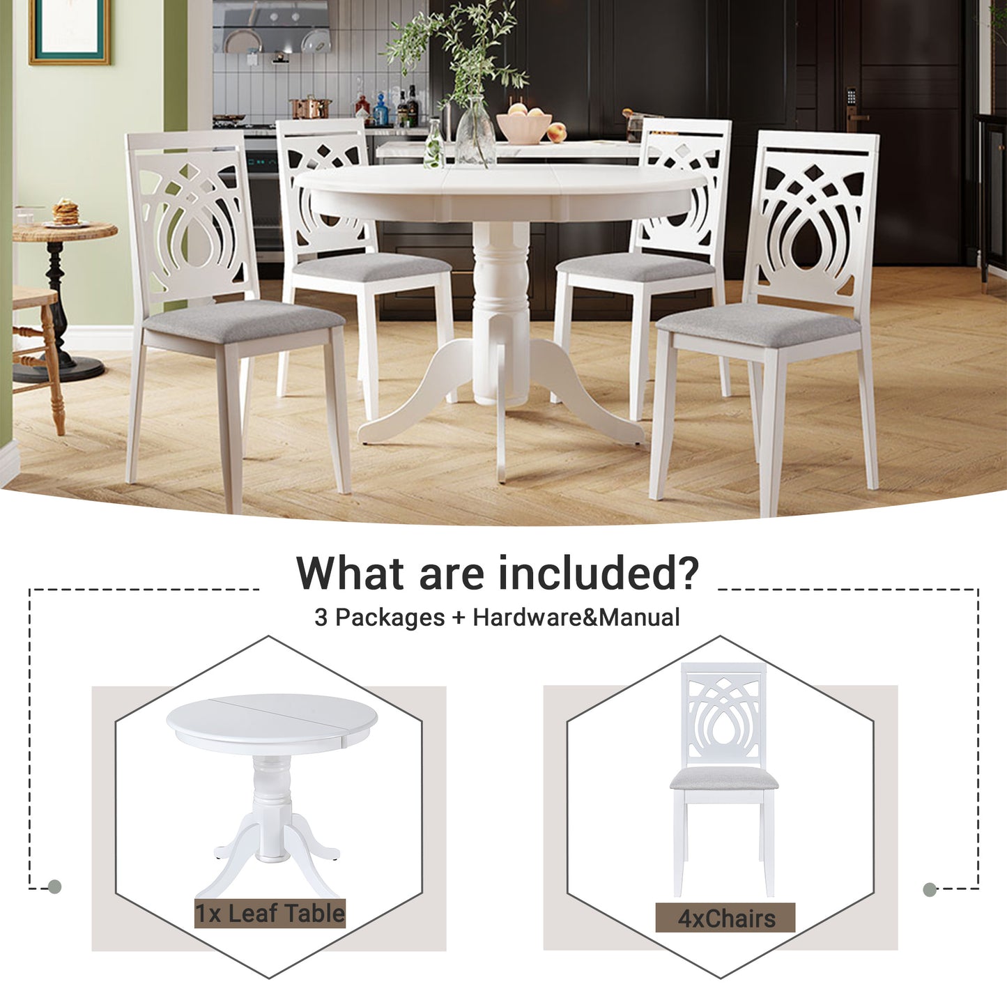 mid-century 5-piece dining table set
