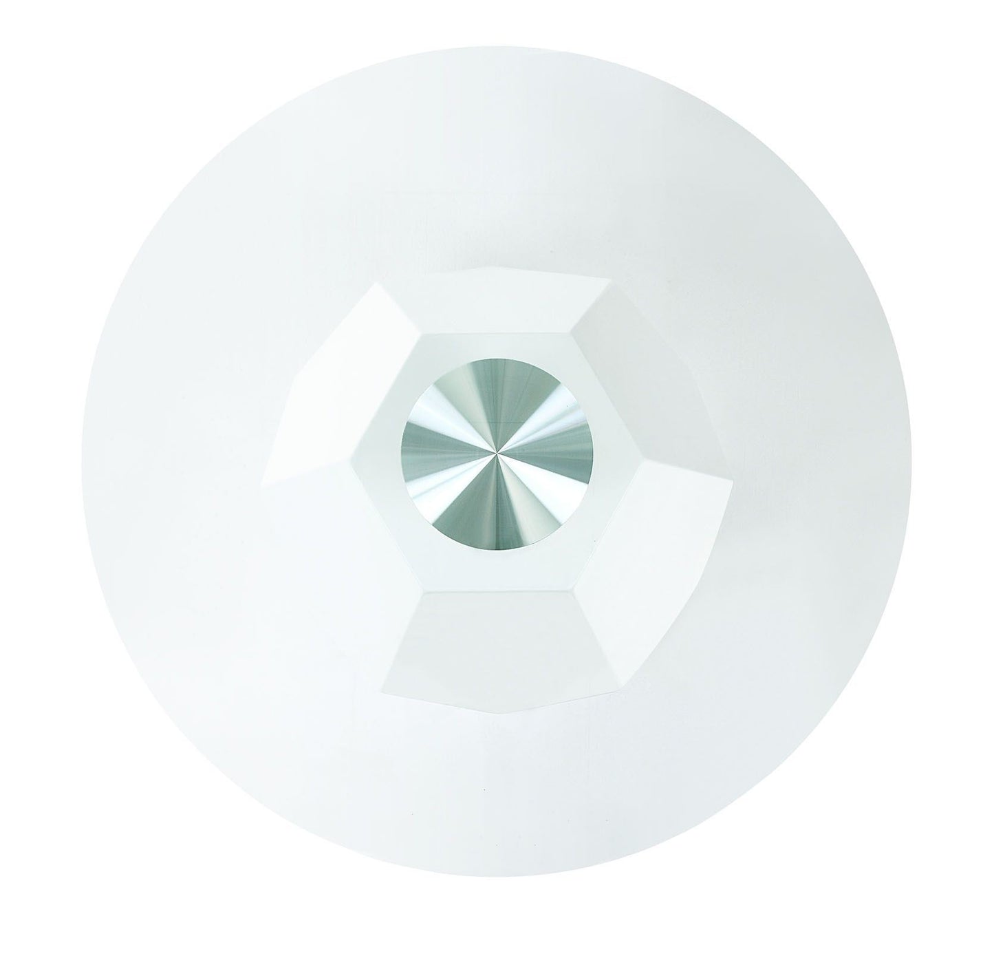 acme chara coffee table, white high gloss & clear glass