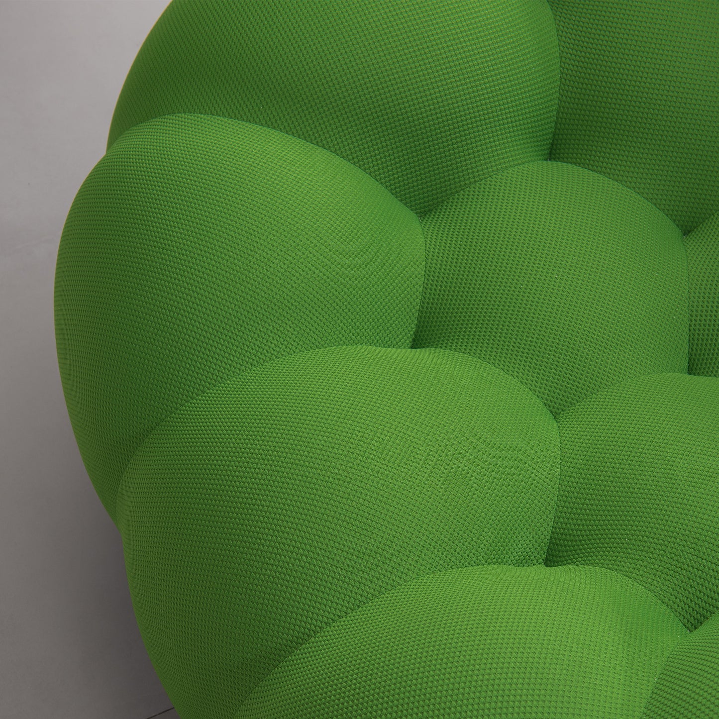 modern upholstered fabric bubble sofa, green