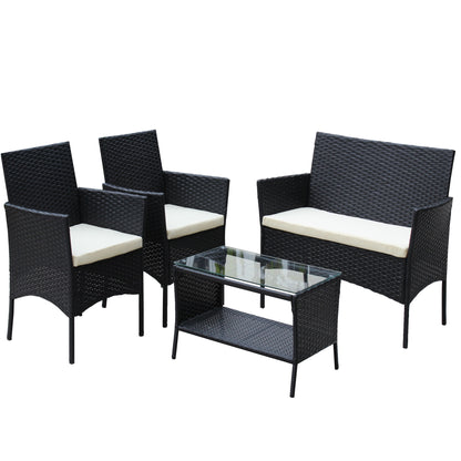 4 PC Rattan Patio Set