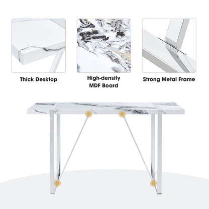 5-Piece Dining Table Chairs Set, White
