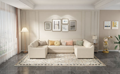 UStyle 3 Pieces Upholstered U-Shaped Sectional
