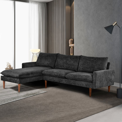 Cashmere L Shape Convertible Sectional Sofa