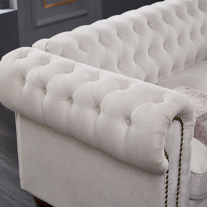 Zara Chesterfield Sofa Beige