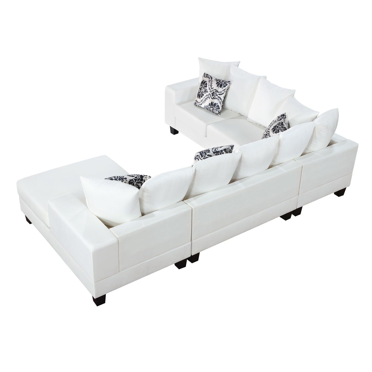 elegant velvet corner couch with lots of pillows