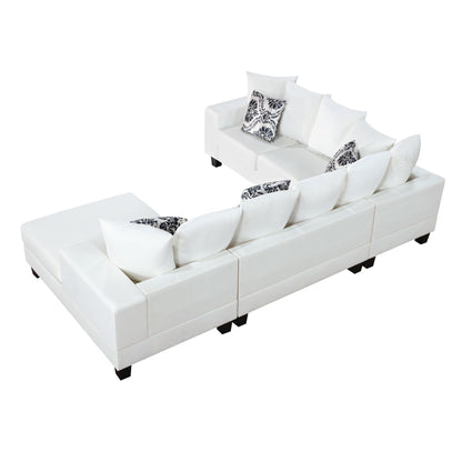 Elegant Velvet Corner Couch with Lots of Pillows