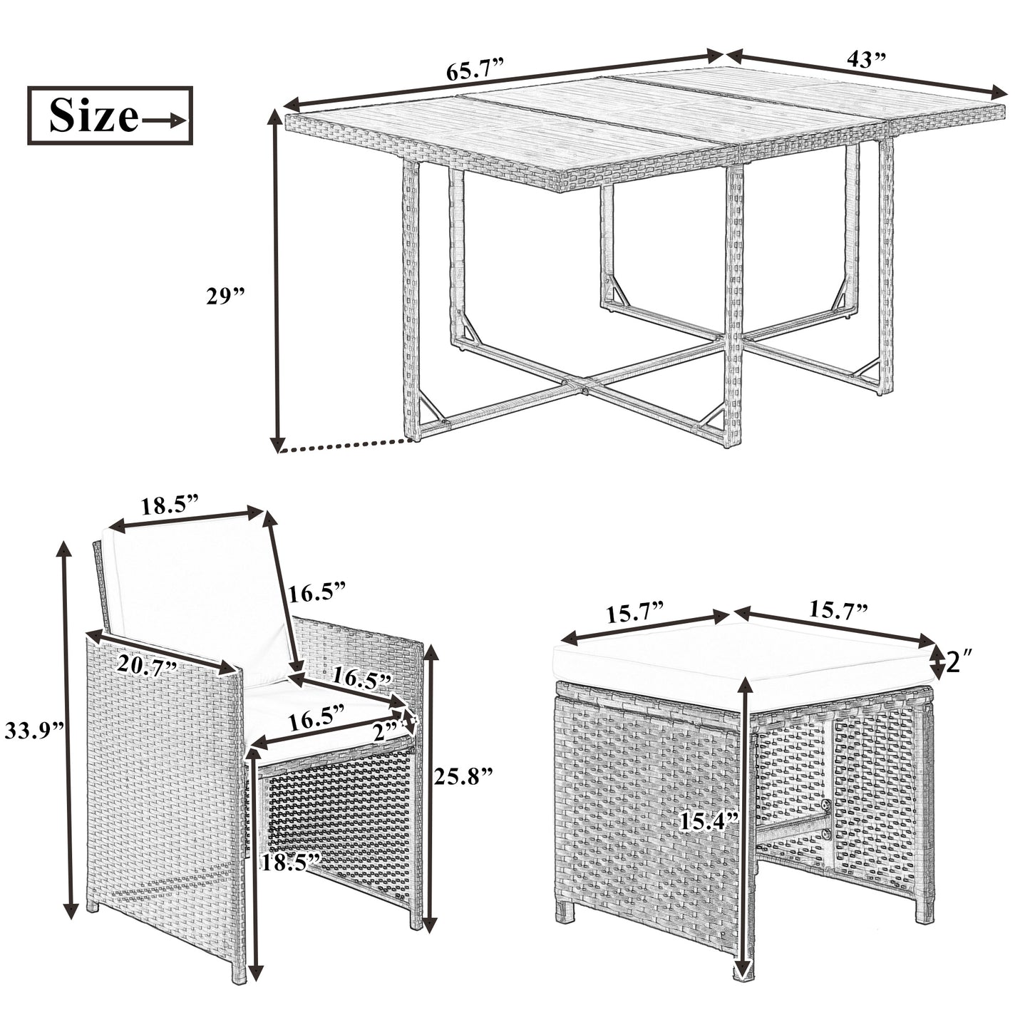 topmax 11-piece patio all-weather pe wicker dining table set