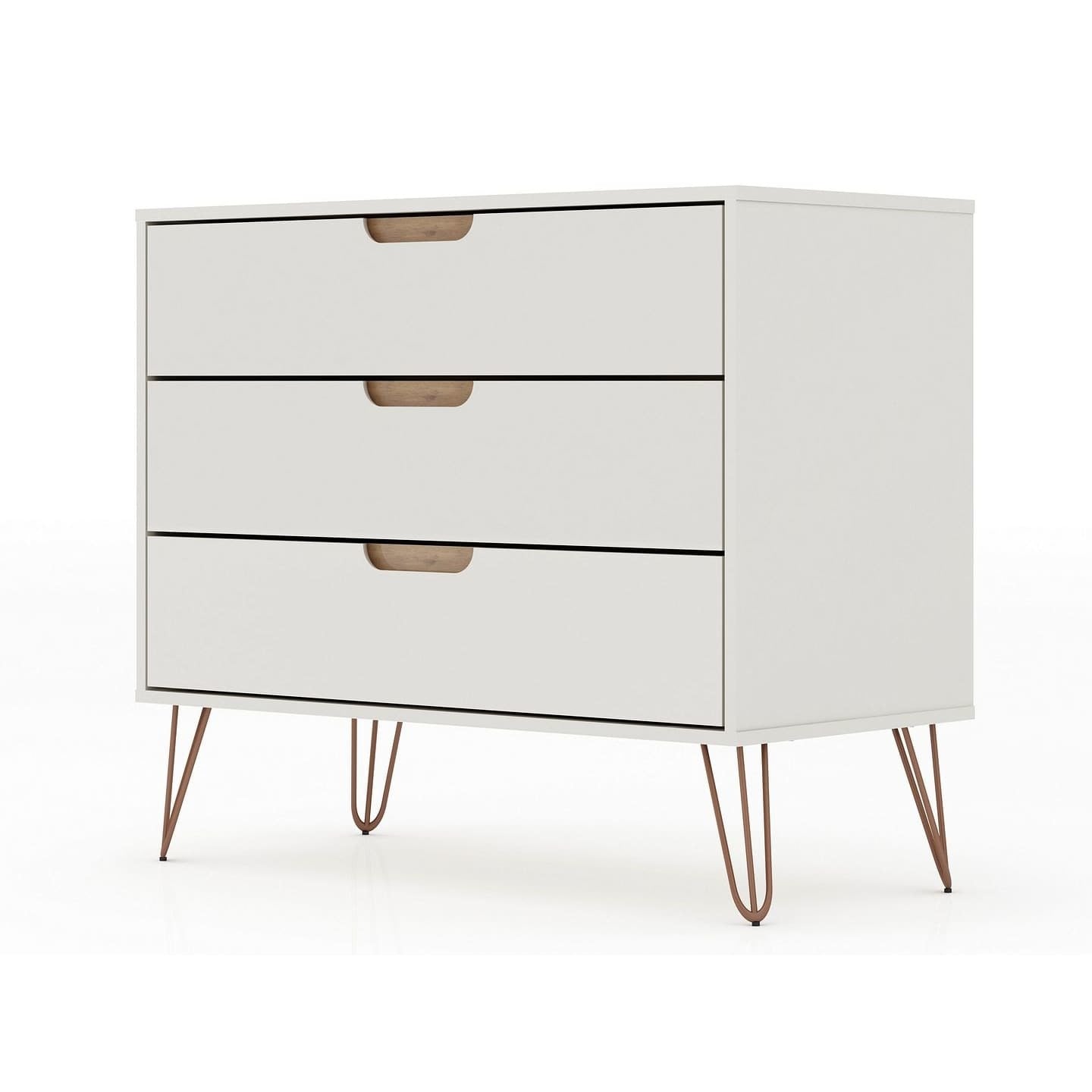 manhattan comfort rockefeller mid-century- modern dresser with 3-drawers in