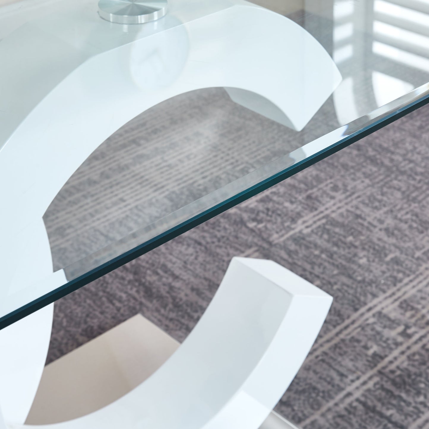 mdf #2 dining table - tempered glass