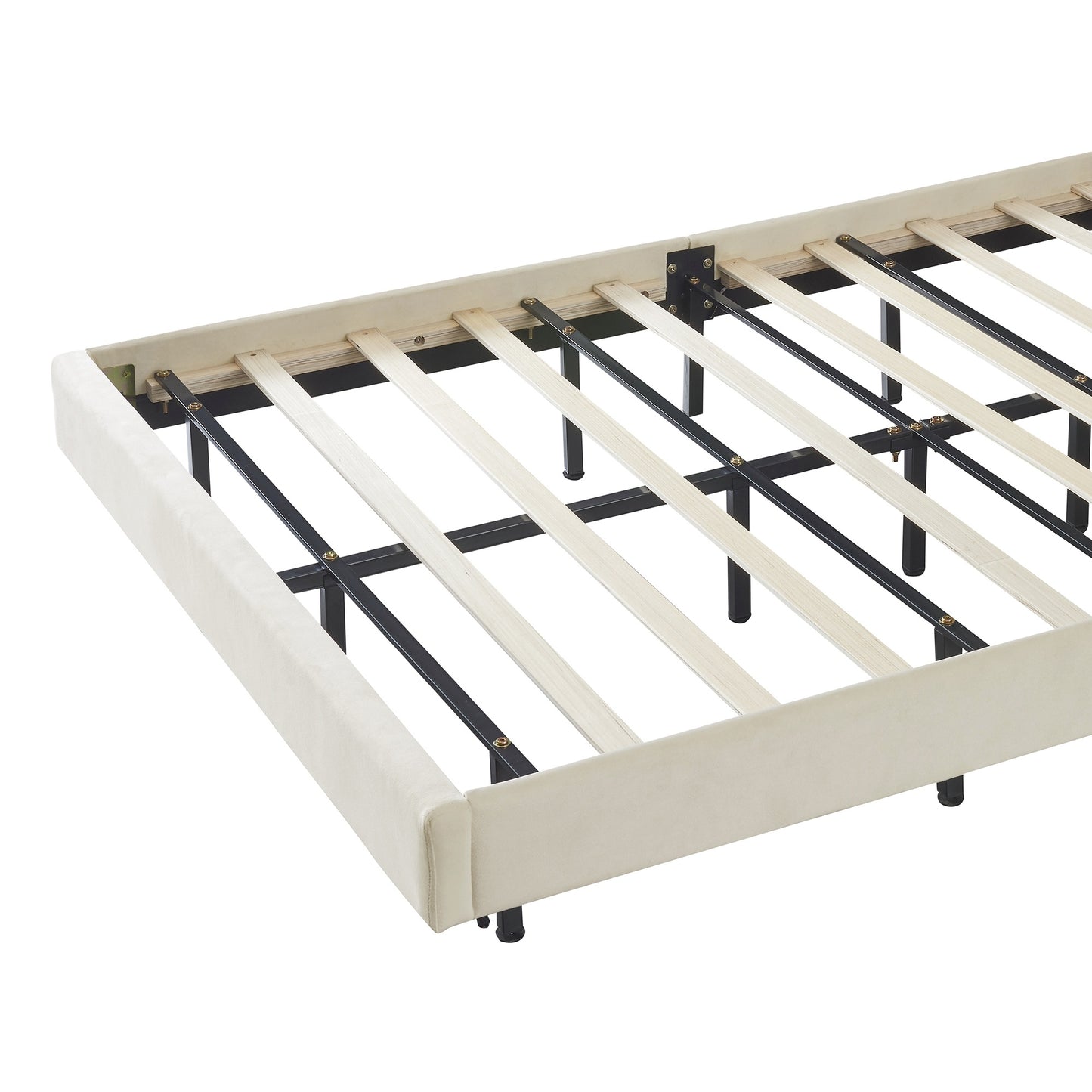 smart led bed frame with elegant flowers headboard