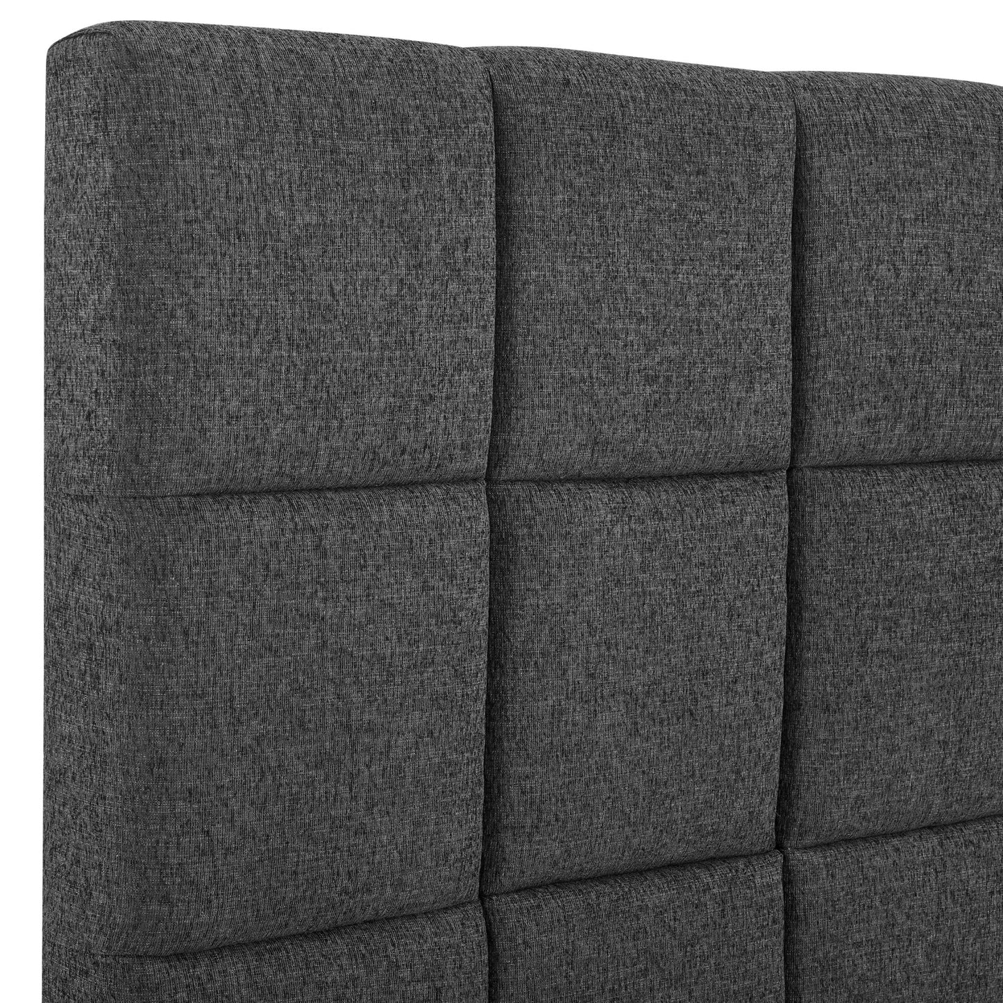 bridgevine home queen size grey squares upholstered platform bed