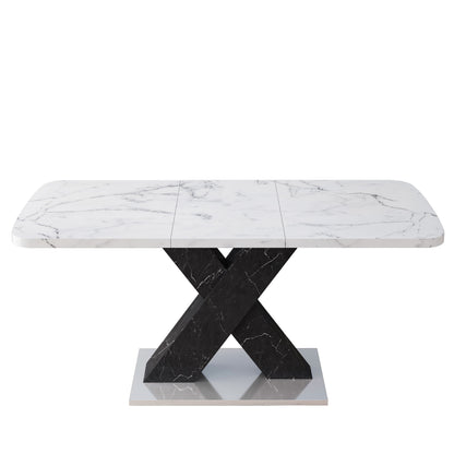 Lux Extendable Marble Square Dining Table