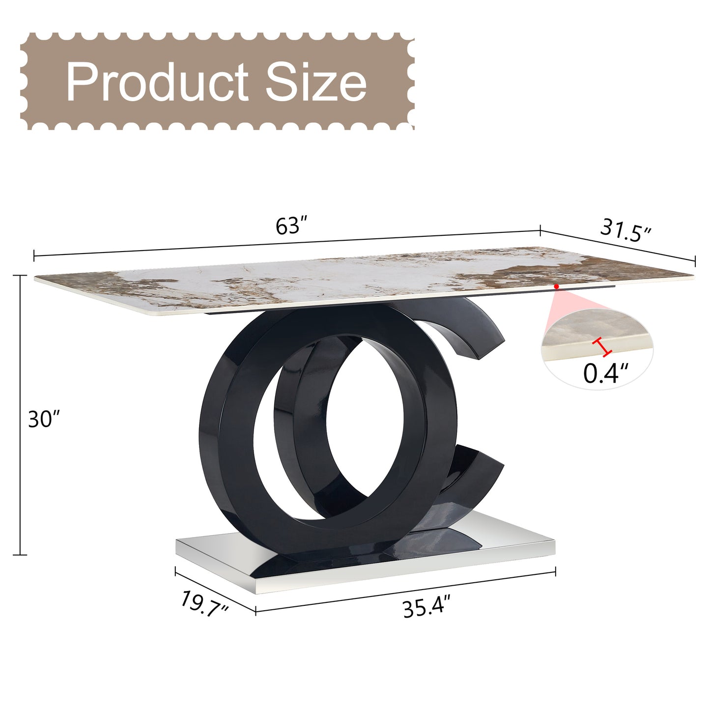 oc shaped dining table