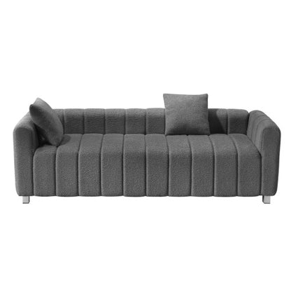 Teddy Velvet Sofa with 2 Pillows