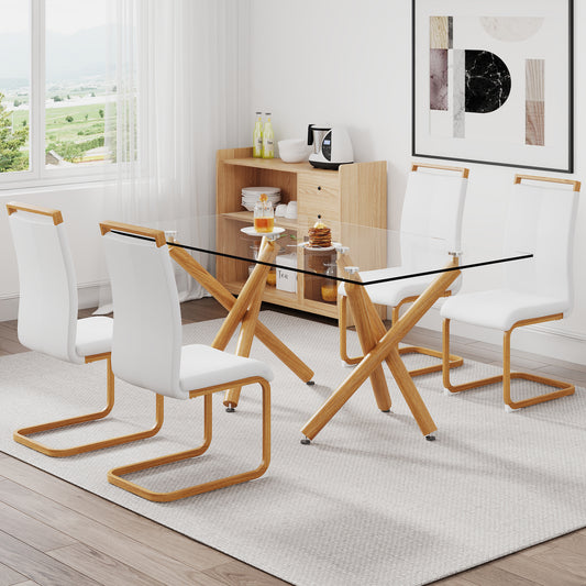 Remi Dining Table Set, White