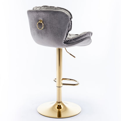 Swivel Bar Stools Set of 2, Grey