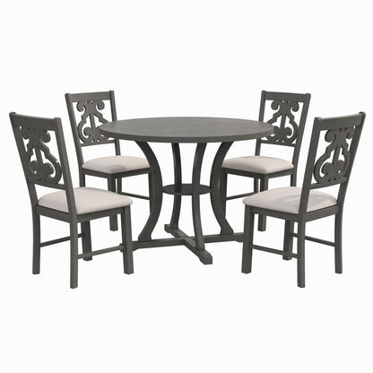 5-Piece Round Dining Table Set