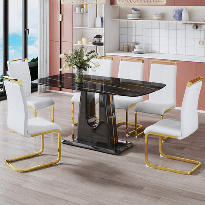MDF Marble Table- Black