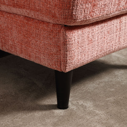 Zara Storage/ Cupholder Sectional Sofa, Pink