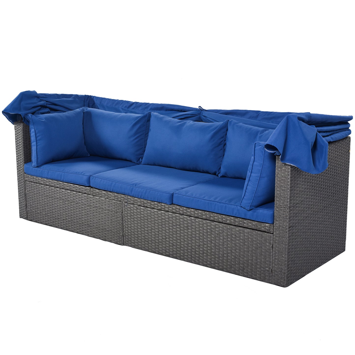 betty rectangle daybed with retractable canopy