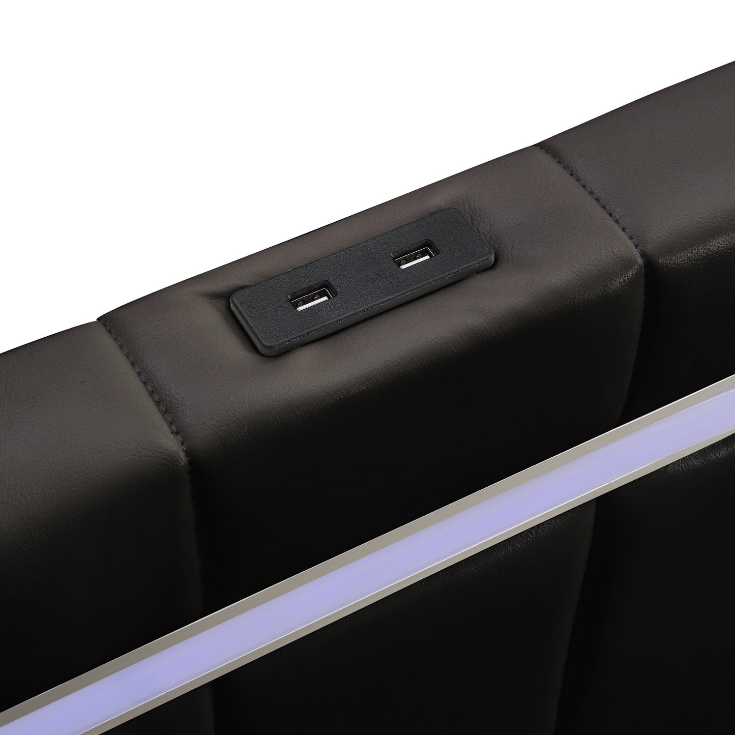 floating bed frame with led lights and usb charging #3