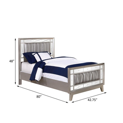 Milan Metallic Twin Mercury Bed