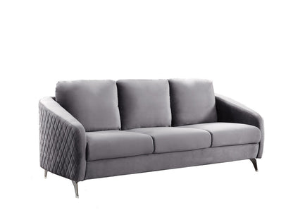 Sofia Velvet Sofa Set, Grey