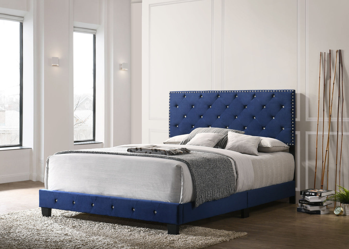 emily tufted king bed