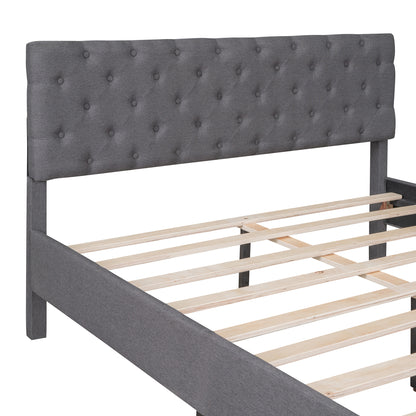 Sammie Upholstered Linen Platform Bed