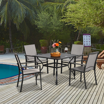 MEOOEM Patio Dining Set, Black