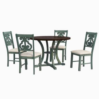 5-Piece Round Dining Table Set