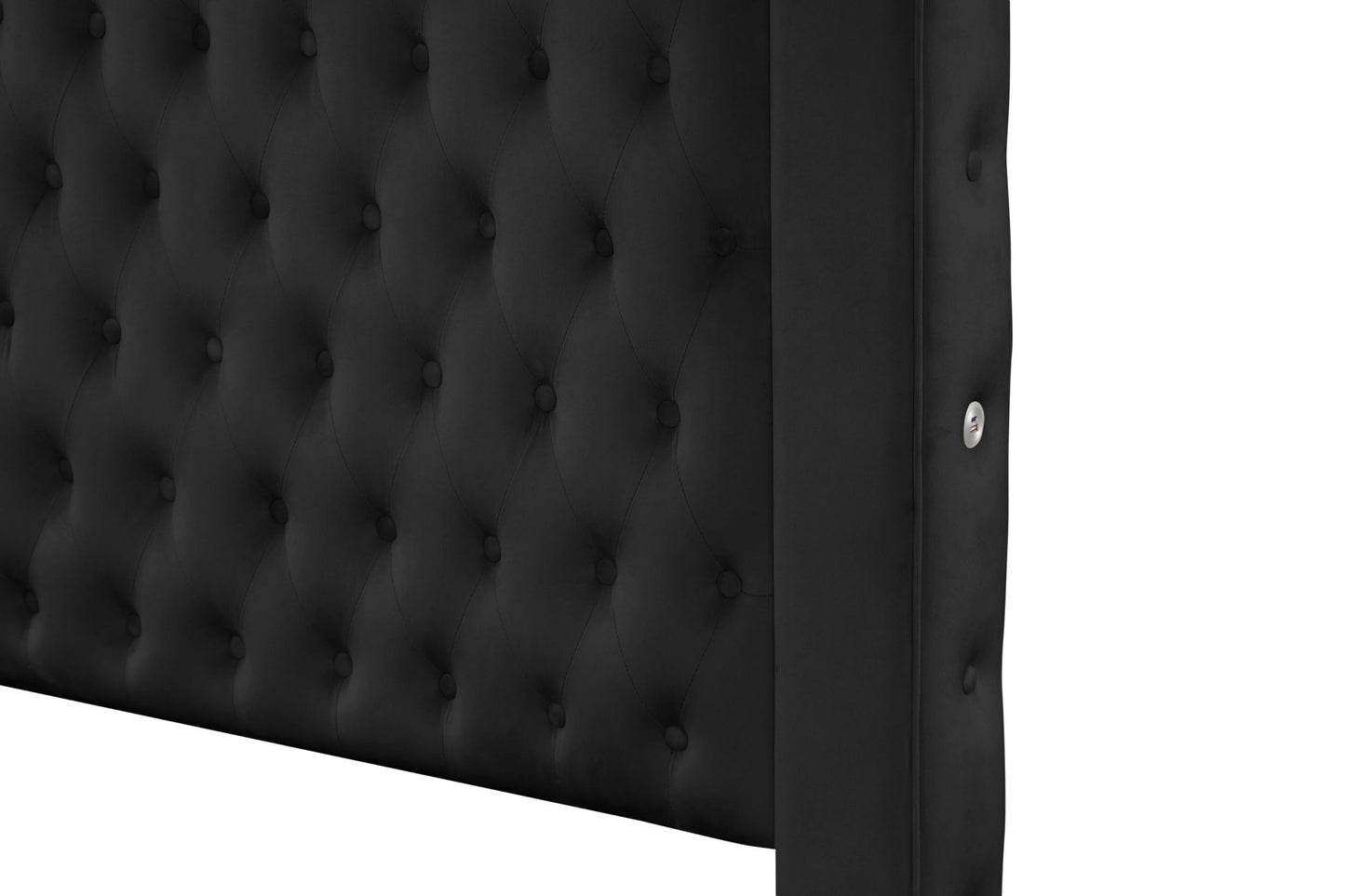 monica luxurious four-poster full bed made with wood in black