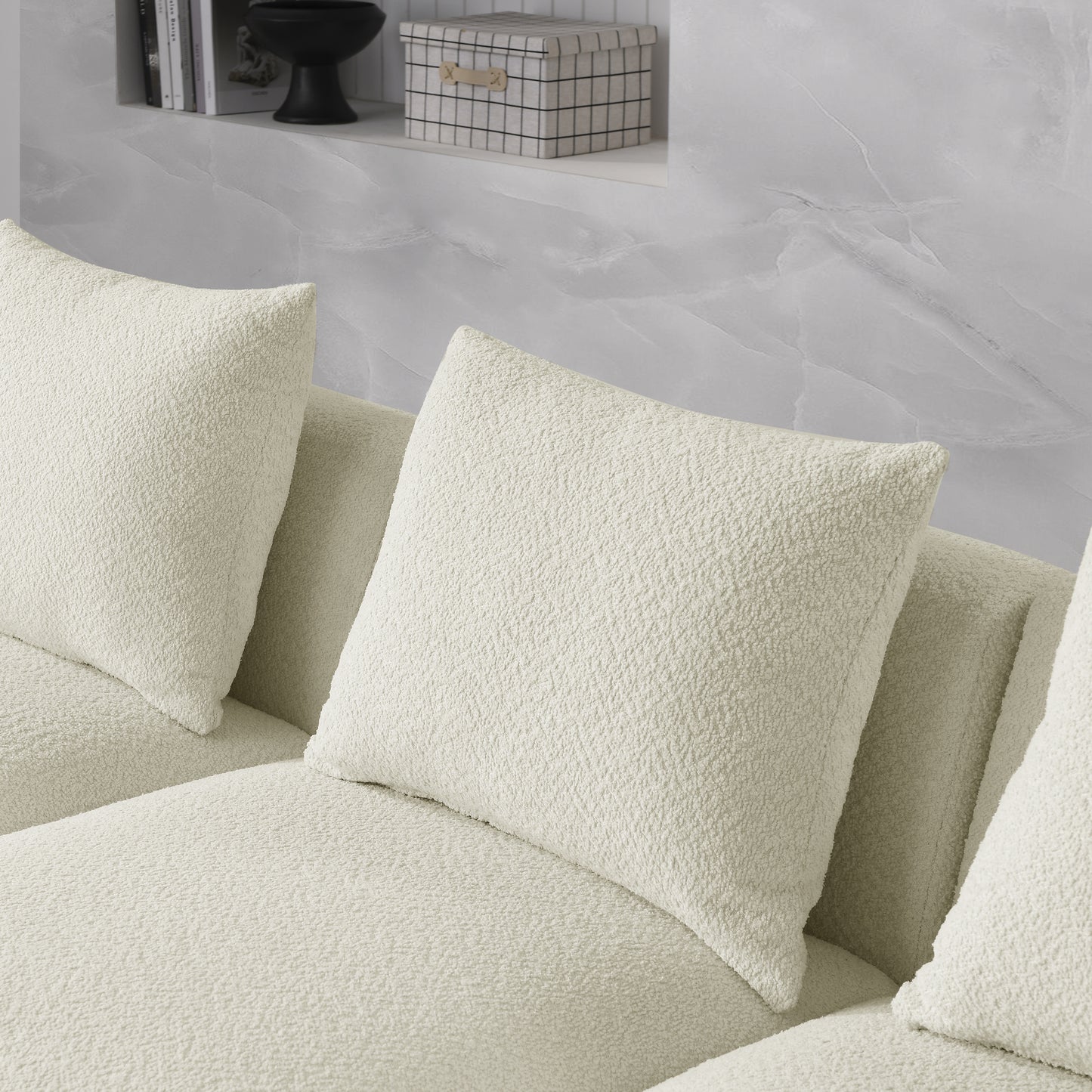 barney u shape sectional sofa, beige