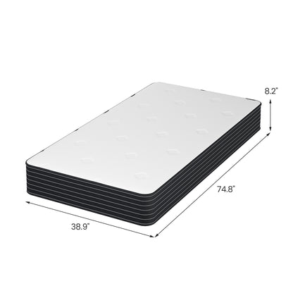 Memory Foam Hybrid Twin Size Mattresses in a Box with Individual Pocket Spring Breathable Comfortable for Sleep Supportive and Pressure Relief