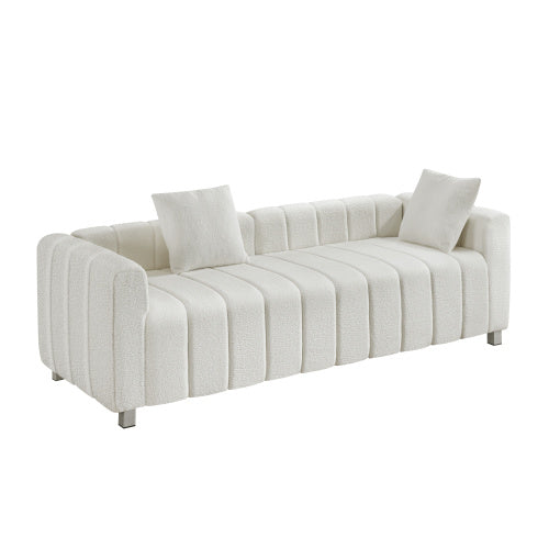 teddy velvet sofa with 2 pillows